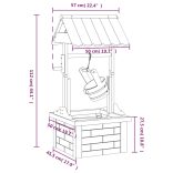 tömör fenyőfa kívánságkút szivattyúval 57 x 50 x 112 cm