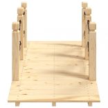 tömör lucfenyő kerti híd lánckorláttal 150 x 67 x 56 cm