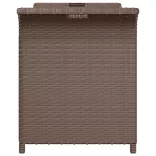 barna polyrattan kerti pad párnával 116 x 46 x 57 cm