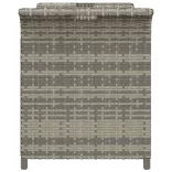 barna polyrattan kerti pad párnával 116 x 46 x 57 cm