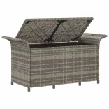 barna polyrattan kerti pad párnával 116 x 46 x 57 cm