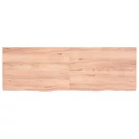 világosbarna kezelt tömör tölgyfa fali polc 120 x 40 x (2-4) cm