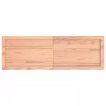 világosbarna kezelt tömör tölgyfa fali polc 120 x 40 x (2-4) cm