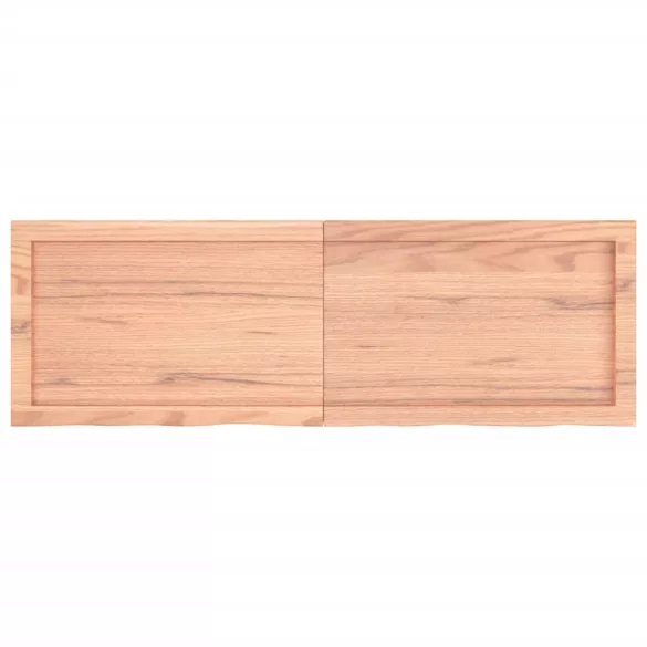 világosbarna kezelt tömör tölgyfa fali polc 120 x 40 x (2-4) cm