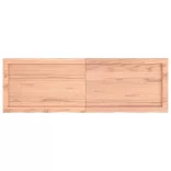 világosbarna kezelt tömör tölgyfa fali polc 120 x 40 x (2-6) cm