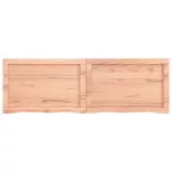 világosbarna kezelt tömör tölgyfa fali polc 120 x 40 x (2-6) cm