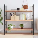 világosbarna kezelt tömör tölgyfa fali polc 120 x 50 x (2-4) cm