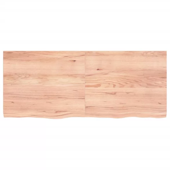 világosbarna kezelt tömör tölgyfa fali polc 120 x 50 x (2-4) cm