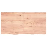 világosbarna kezelt tömör tölgyfa fali polc 120 x 60 x (2-4) cm