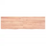 világosbarna kezelt tömör tölgyfa fali polc 140 x 40 x (2-4) cm