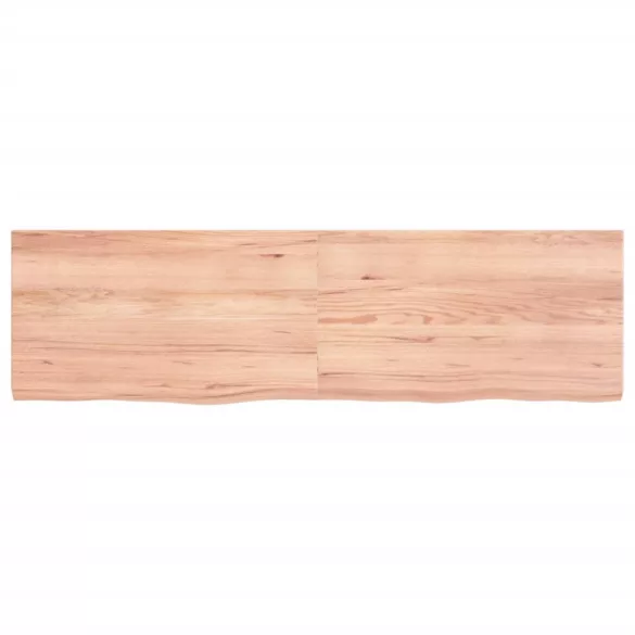 világosbarna kezelt tömör tölgyfa fali polc 140 x 40 x (2-4) cm