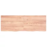 világosbarna kezelt tömör tölgyfa fali polc 140 x 50 x (2-4) cm