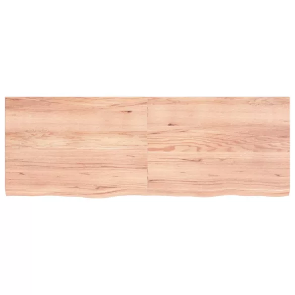 világosbarna kezelt tömör tölgyfa fali polc 140 x 50 x (2-4) cm