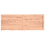 világosbarna kezelt tömör tölgyfa fali polc 140 x 50 x (2-4) cm