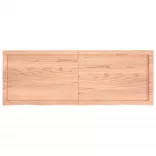 világosbarna kezelt tömör tölgyfa fali polc 140 x 50 x (2-6) cm