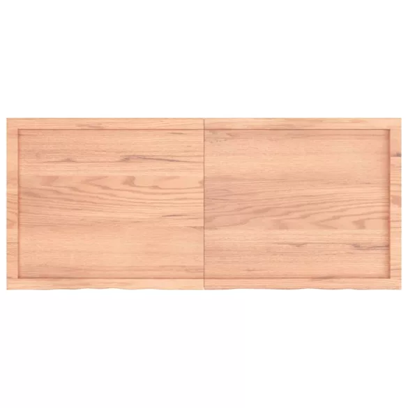 világosbarna kezelt tömör tölgyfa fali polc 140 x 60 x (2-4) cm