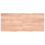 világosbarna kezelt tömör tölgyfa fali polc 140 x 60 x (2-6) cm