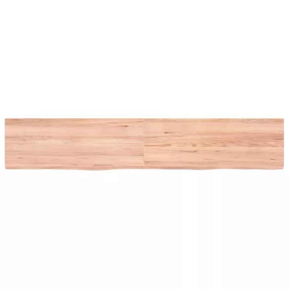 világosbarna kezelt tömör tölgyfa fali polc 160 x 30 x (2-4) cm