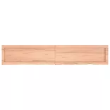 világosbarna kezelt tömör tölgyfa fali polc 160 x 30 x (2-4) cm