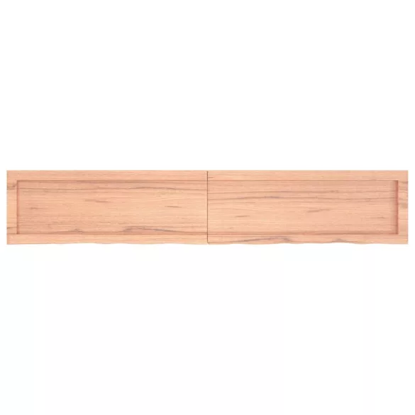 világosbarna kezelt tömör tölgyfa fali polc 160 x 30 x (2-4) cm