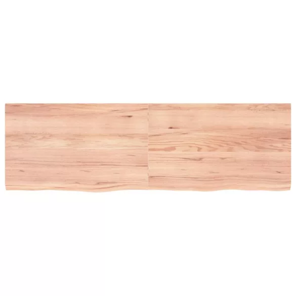 világosbarna kezelt tömör tölgyfa fali polc 160 x 50 x (2-4) cm