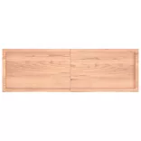 világosbarna kezelt tömör tölgyfa fali polc 160 x 50 x (2-4) cm