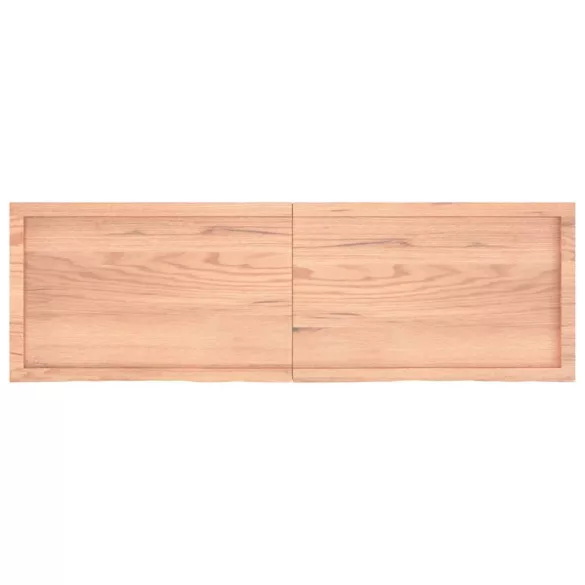 világosbarna kezelt tömör tölgyfa fali polc 160 x 50 x (2-4) cm