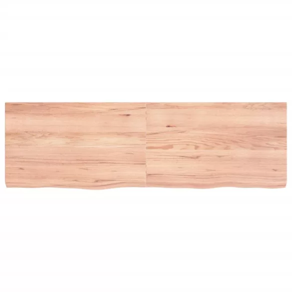 világosbarna kezelt tömör tölgyfa fali polc 160 x 50 x (2-6) cm