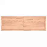 világosbarna kezelt tömör tölgyfa fali polc 160 x 50 x (2-6) cm