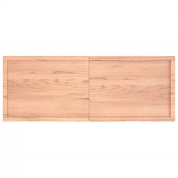 világosbarna kezelt tömör tölgyfa fali polc 160 x 60 x (2-4) cm