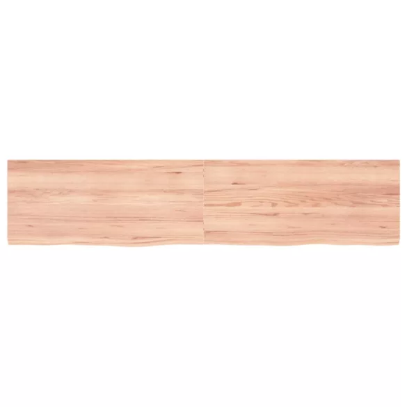 világosbarna kezelt tömör tölgyfa fali polc 180 x 40 x (2-4) cm