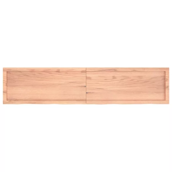 világosbarna kezelt tömör tölgyfa fali polc 180 x 40 x (2-4) cm