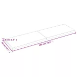 világosbarna kezelt tömör tölgyfa fali polc 180 x 50 x (2-4) cm