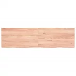 világosbarna kezelt tömör tölgyfa fali polc 180 x 50 x (2-6) cm