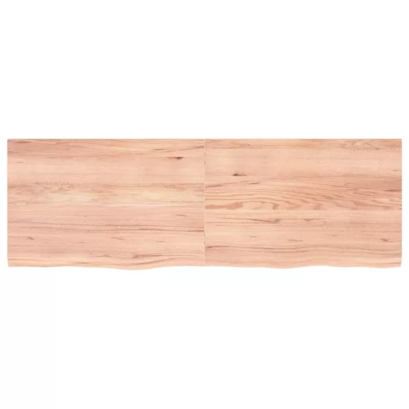 világosbarna kezelt tömör tölgyfa fali polc 180 x 60 x (2-4) cm