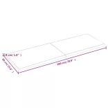 világosbarna kezelt tömör tölgyfa fali polc 180 x 60 x (2-4) cm