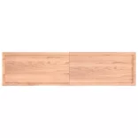 világosbarna kezelt tömör tölgyfa fali polc 200 x 50 x (2-4) cm