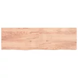 világosbarna kezelt tömör tölgyfa fali polc 200 x 60 x (2-4) cm