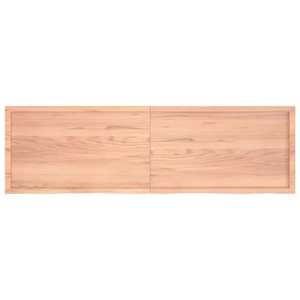 világosbarna kezelt tömör tölgyfa fali polc 200 x 60 x (2-4) cm