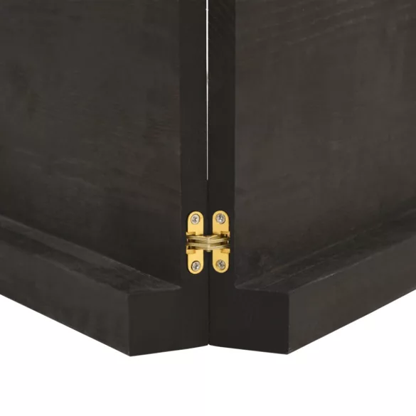 sötétbarna kezelt tömör tölgyfa fali polc 120 x 50 x (2-6) cm