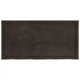 sötétbarna kezelt tömör tölgyfa fali polc 120 x 60 x (2-4) cm