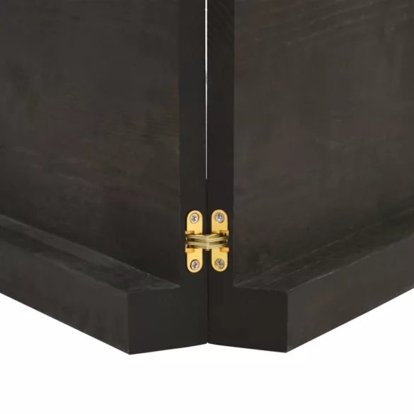 sötétbarna kezelt tömör tölgyfa fali polc 120 x 60 x (2-6) cm