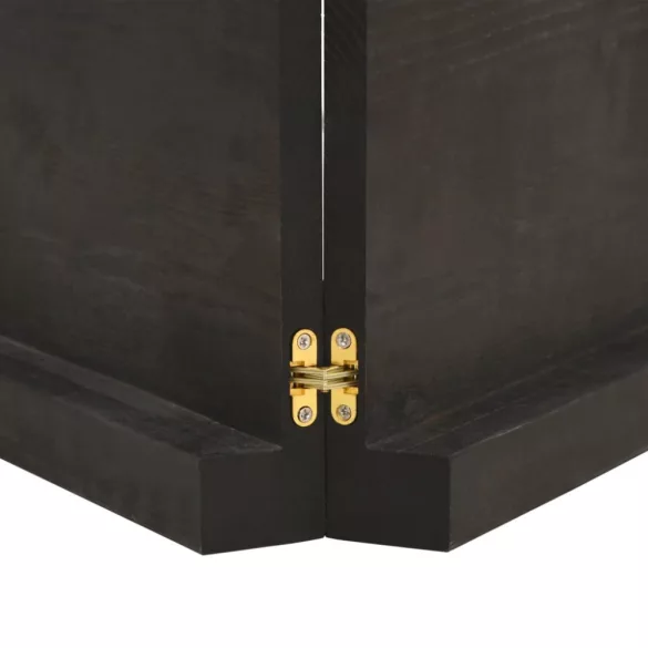 sötétbarna kezelt tömör tölgyfa fali polc 140 x 50 x (2-6) cm