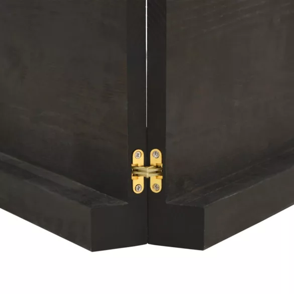 sötétbarna kezelt tömör tölgyfa fali polc 140 x 60 x (2-6) cm