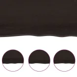 sötétbarna kezelt tömör tölgyfa fali polc 160 x 60 x (2-6) cm