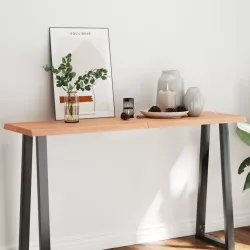 világosbarna kezelt tömör asztallap 140x40x(2-4) cm