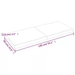 világosbarna kezelt tömör asztallap 140x60x(2-6) cm