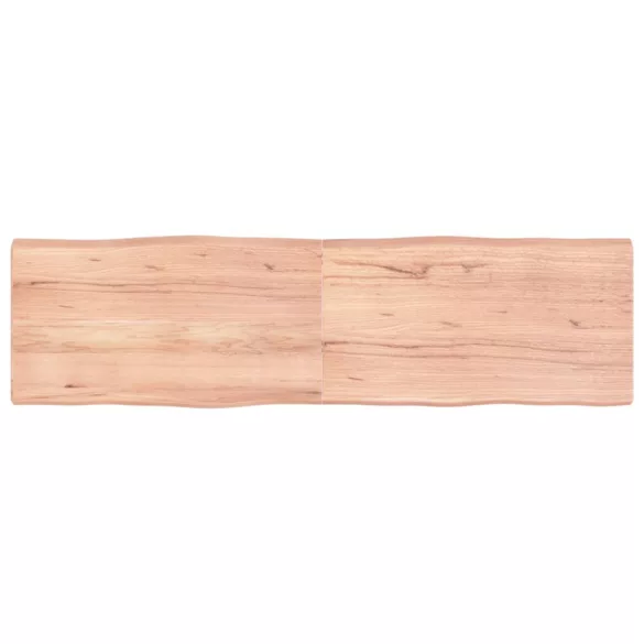 világosbarna kezelt tömör asztallap 180x50x(2-6) cm