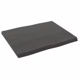 sötétbarna kezelt tömör asztallap 60x50x(2-4) cm