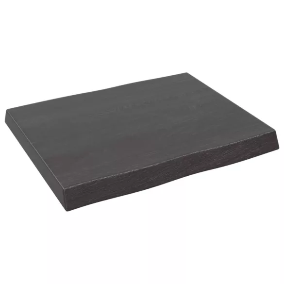 sötétbarna kezelt tömör asztallap 60x50x(2-6) cm